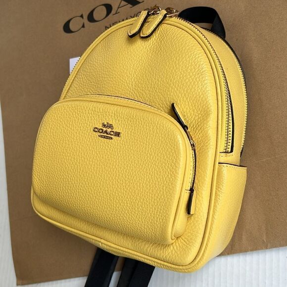 Coach Mini Court Backpack in Retro Yellow - Picture 6 of 17